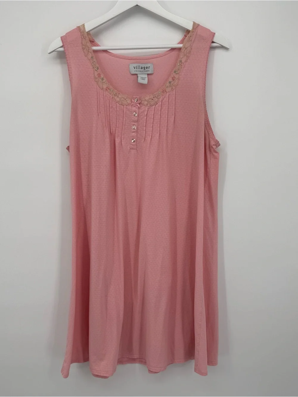 Vintage Flawed Nightgown Bundle Lot of 3 Pink Plaid Size Medium & Large Repair - Picture 14 of 16